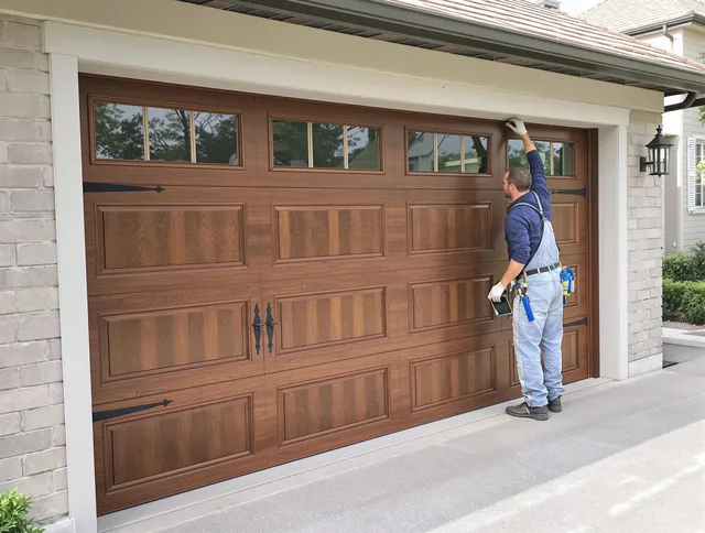 Custom garage door showcase by La Mirada Garage Door Repair in La Mirada