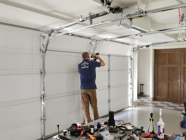 La Mirada Garage Door Repair certified technician performing precision garage door repair in La Mirada