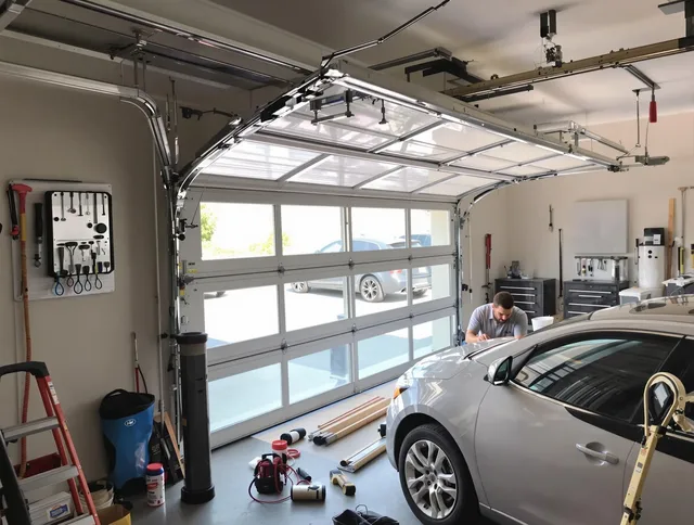 Garage door noise reduction service by La Mirada Garage Door Repair in La Mirada